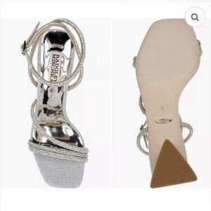 Badgley Mischka Glittering Silver Heels